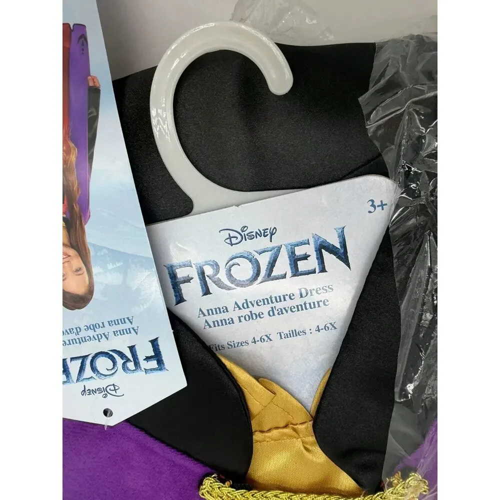 Disney Frozen Anna Travel Dress Girls Costume Size (4-6X) NEW